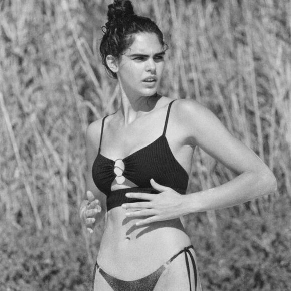 Vitamin A Swim KARA Bikini Top Black Sz 6 - Picture 4 of 10